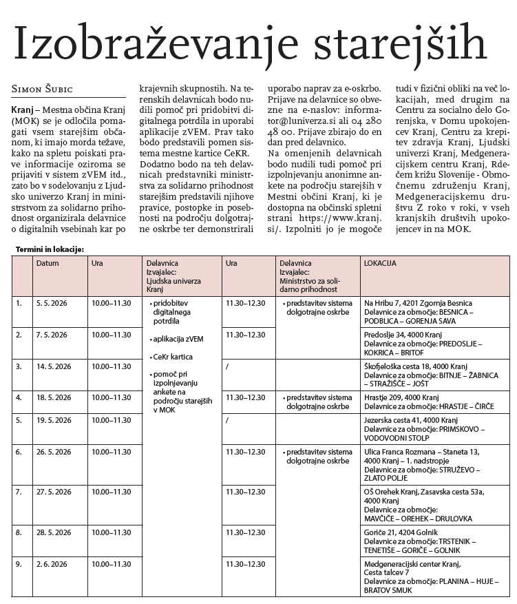 Izobraževanje starejših